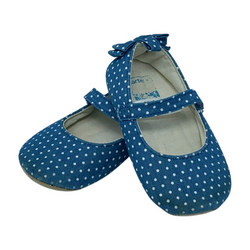 Blue Polka Dot Shoes, Size 3