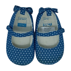 Blue Polka Dot Shoes, Size 3