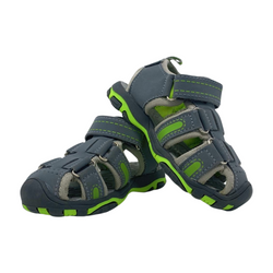 Green and Grey Sandal with Velcro, Size 7