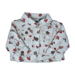 White Demin Button Up Jacket