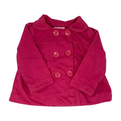 Bright Pink Button Up Jacket with Collar