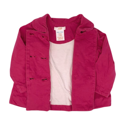 Bright Pink Button Up Jacket with Collar