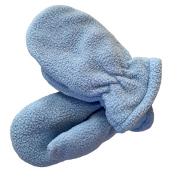 Fleece Mittens in Light Blue