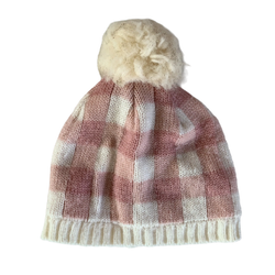 Pink and White Winter Hat Small / Female / Everyday