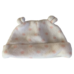 Newborn Bear Hat with Pink Polka Dots Newborn / Female / Everyday