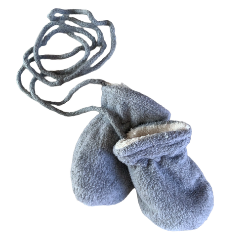 Fuzzy Grey Mittens 6-9 months / Unisex / Everyday