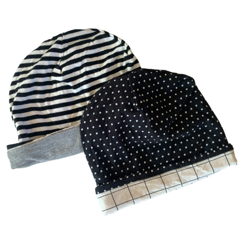 Set of 2 Jersey Knit Reversible Hats Medium / Unisex / Everyday