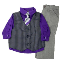 Pinstripe in Purple 9-12 months / Male / Formal