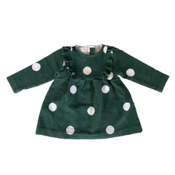 Green and White Polka Dot Dress 3-6 months / Female / Everyday