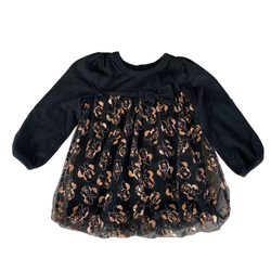 Black and Rose Gold Minnie Dress 6-12 months / Female / Formal