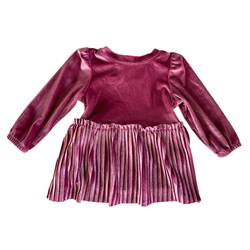 Pink Velour Dress 12-18 months / Female / Formal