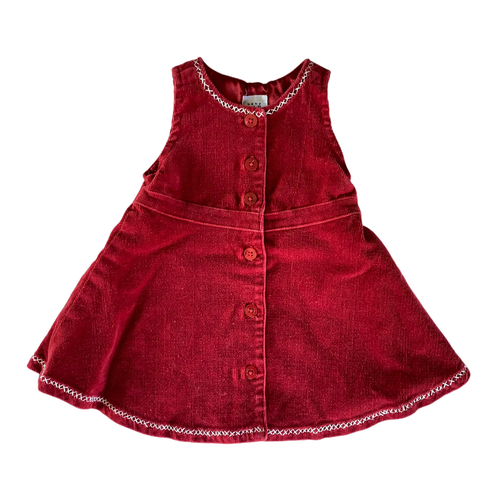 Red Corduroy Jumper Dress 3-6 months / Female / Everyday