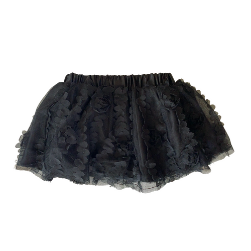 Black Rose Tulle Skirt 12-18 months Formal Wear for Baby Girl