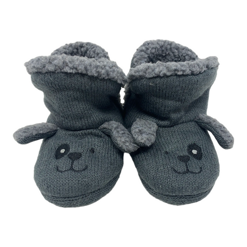 Grey Puppy Slippers