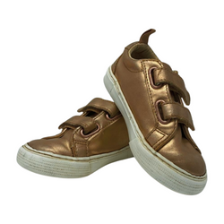 Gold Velcro Shoes, Size 8