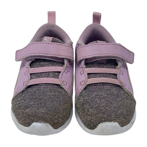 Glittery Purple Velcro Sneakers, Size 6