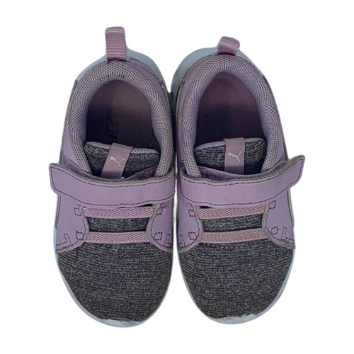 Glittery Purple Velcro Sneakers, Size 6