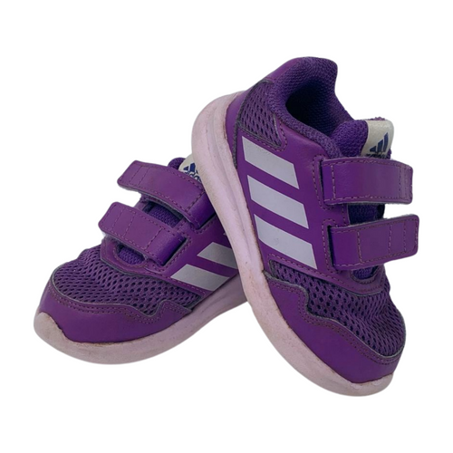 Purple Velcro Sneakers, 0-3m