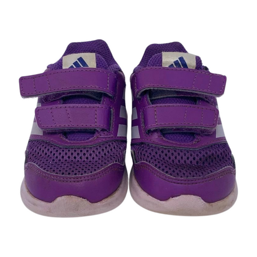 Purple Velcro Sneakers, 0-3m