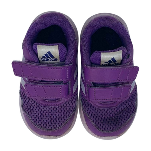 Purple Velcro Sneakers, 0-3m