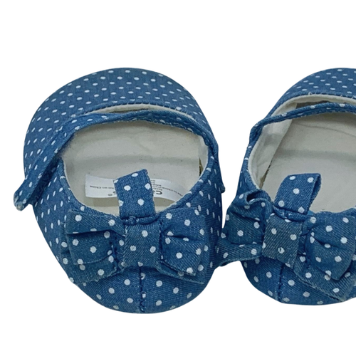 Blue Polka Dot Shoes, Size 3