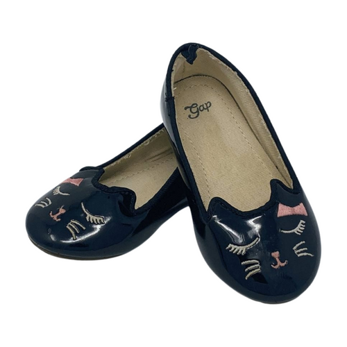 Black Kitty Slip On Shoes, Size 6