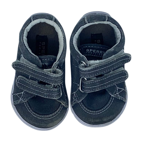 Grey Velcro Shoes, 0-3m