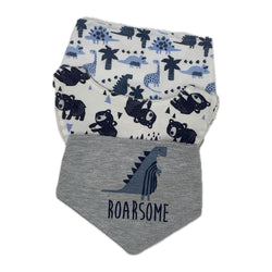 Blue and Grey Bandana Bibs
