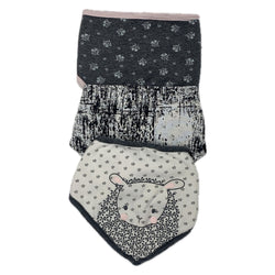 Pink and Grey Bandana Bibs