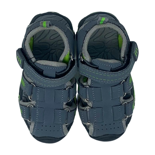 Green and Grey Sandal with Velcro, Size 7