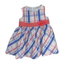 White, Pink, Blue Plaid Dress