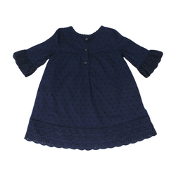 Navy Eyelet Gap Dress