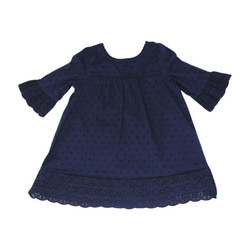 Navy Eyelet Gap Dress