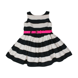 Black and White Striped Dress