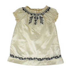 Creme and Navy Dress
