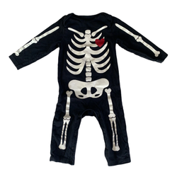 Black Skeleton Romper 18-24 months / Unisex / Halloween
