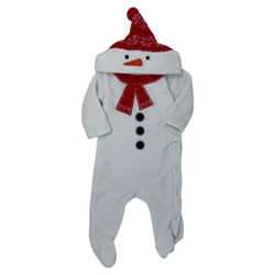 Fuzzy Snowman Suit 6-9 months / Unisex / Halloween