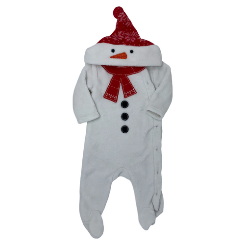 Fuzzy Snowman Suit 6-9 months / Unisex / Halloween