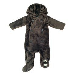 Brown Fuzzy Fleece 1-Piece 6-12 months / Male / Everyday