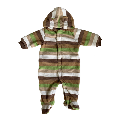 Striped Fleece Bunting Suit