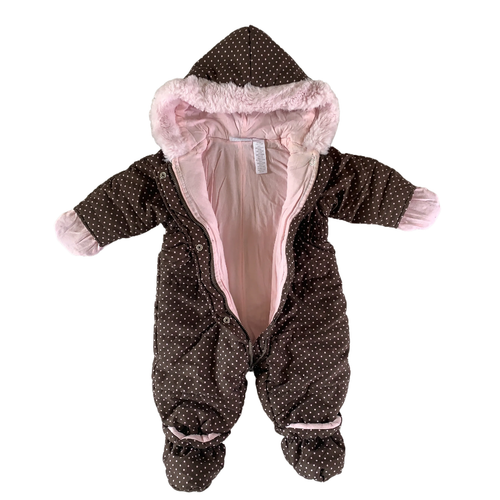 Cute Brown and Pink Bunting Suit 3-6 months / Female / Everyday