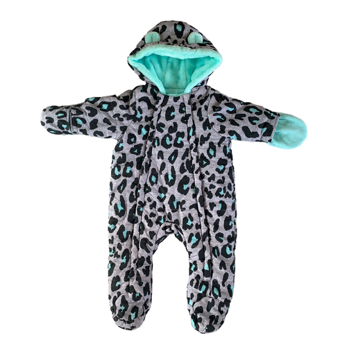 Animal Print Fleece Lined Snowsuit 6-12 months / Female / Everyday