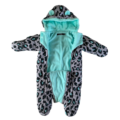 Animal Print Fleece Lined Snowsuit 6-12 months / Female / Everyday