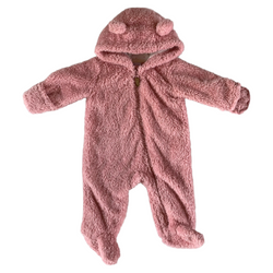 Pink Sherpa Bunting Suit 0-3 months / Female / Everyday