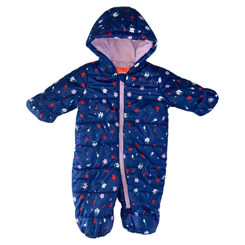 Flowers and Tulip Pattern Snowsuit 3-6 months / Female / Everyday