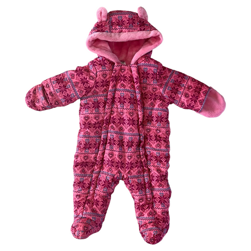 Pink Double-Zipper Snowsuit 3-6 months / Female / Everyday