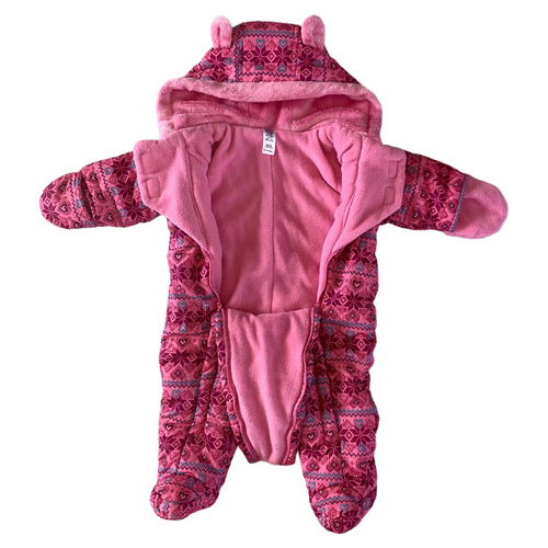 Pink Double-Zipper Snowsuit 3-6 months / Female / Everyday