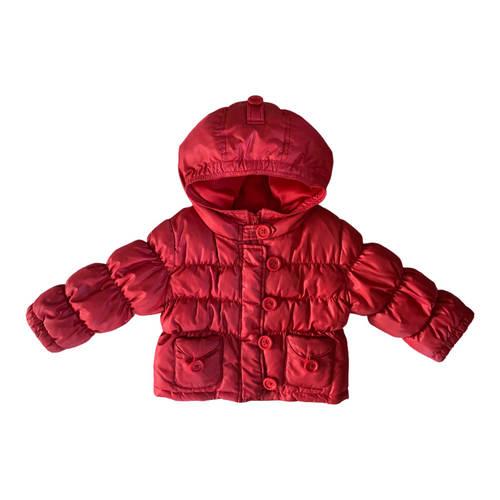 Red Down-Filled Winter Coat