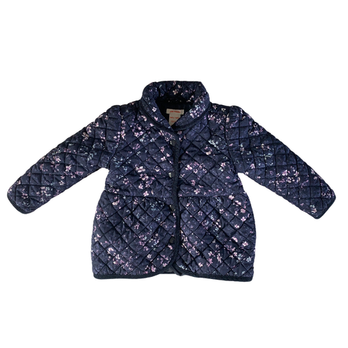 Navy Quilted Winter Coat