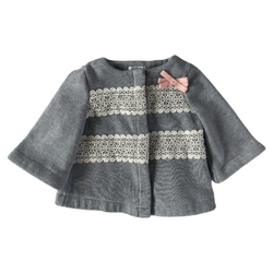 Lace Trimmed Grey Jacket